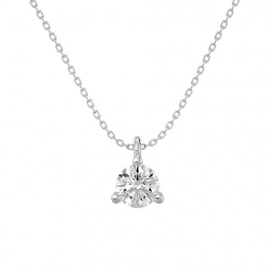 COLLIER DIAMANT PLATINE