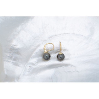 Boucles d’oreilles or et perles rondes