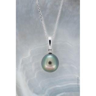 Pendentif or et perle goutte