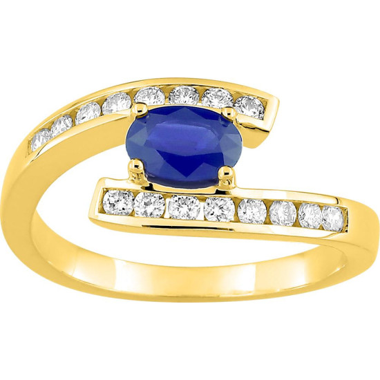 BAGUE SAPHIR DIAMANTS