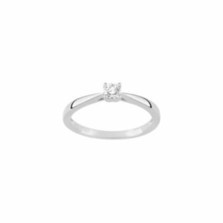 SOLITAIRE OR BLANC DIAMANT SYNTHETIQUE