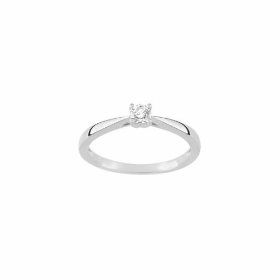 SOLITAIRE OR BLANC DIAMANT SYNTHETIQUE