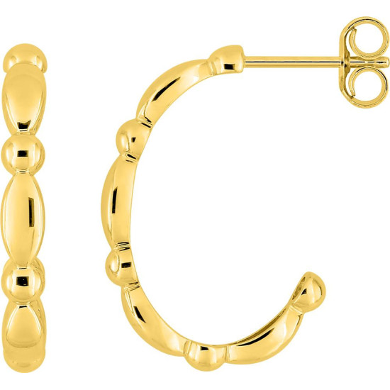 BOUCLES D'OREILLES DEMI-CREOLES EN OR