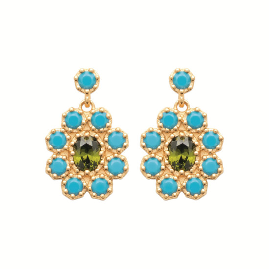BOUCLES D'OREILLES PLAQUE  OR