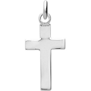 Pendentif croix en argent rhodié