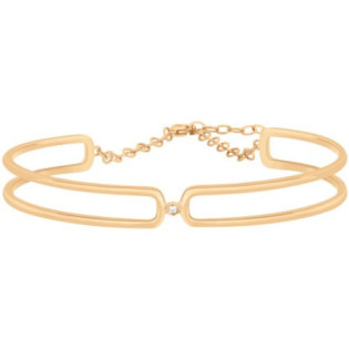 BRACELET EN PLAQUE OR ET DIAMANT