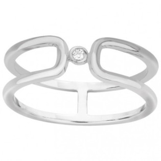 BAGUE EN ARGENT ET DIAMANT LA GARCONNE