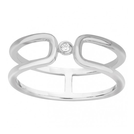 BAGUE EN ARGENT ET DIAMANT LA GARCONNE