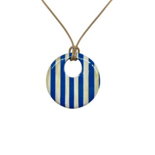 Sautoir en corne bleu Soyang