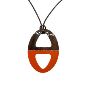 Sautoir en corne orange  Soyang