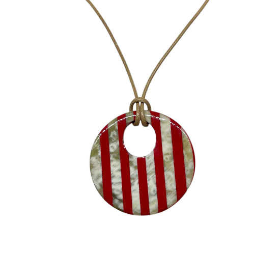 Sautoir en corne rouge Soyang