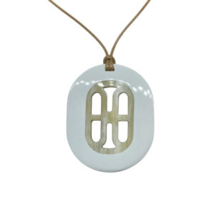 Sautoir en corne blanche Soyang