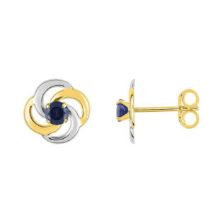 BOUCLES D'OREILLES OR ET SAPHIR