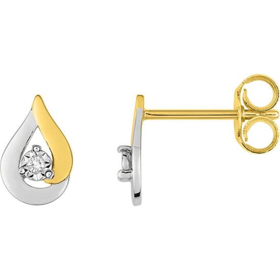 BOUCLES D'OREILLES OR ET DIAMANTS