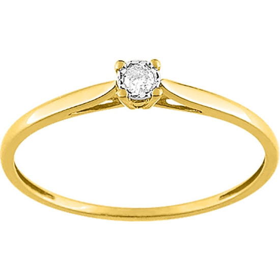 Solitaire Diamant Or Jaune