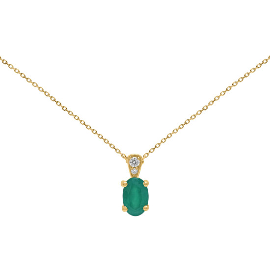 COLLIER EMERAUDE DIAMANTS