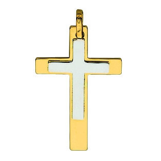 CROIX EN OR BICOLORE