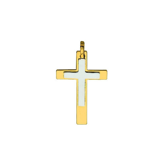 CROIX EN OR BICOLORE