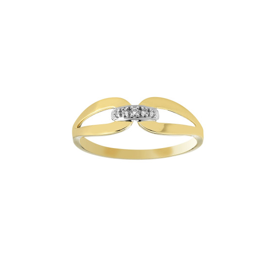 BAGUE DIAMANTS BICOLORE