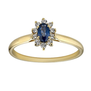 BAGUE SAPHIR DIAMANTS