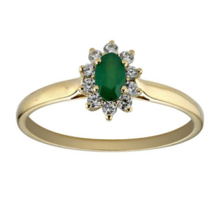 BAGUE EMERAUDE DIAMANTS