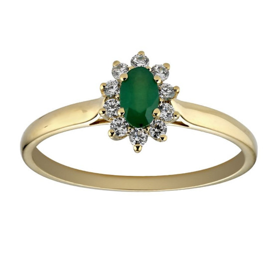 BAGUE EMERAUDE DIAMANTS