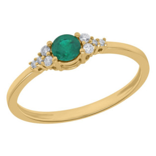 BAGUE EMERAUDE DIAMANTS