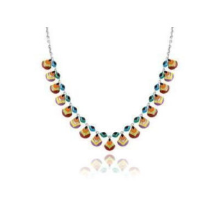 Collier Plumes de Paon Argent