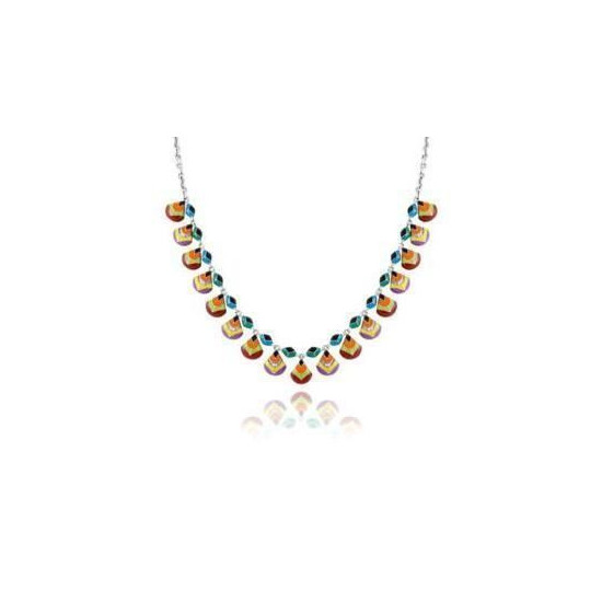 Collier Plumes de Paon Argent
