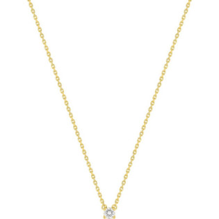Collier or & diamant synthétique