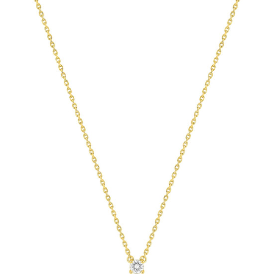 Collier or & diamant synthétique