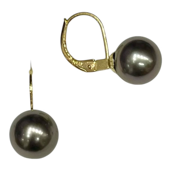 Boucles d'Oreilles Dormeuses - Perles de Tahiti