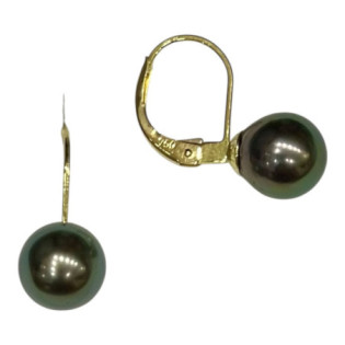 Boucles d'Oreilles Dormeuses - Perles de Tahiti