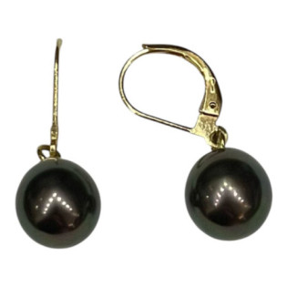 Boucles d'Oreilles Dormeuses - Perles de Tahiti