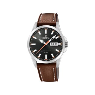 MONTRE FESTINA CLASSICS F20358/2 NOIR, BRACELET CUIR, HOMME