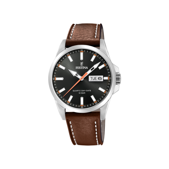 MONTRE FESTINA CLASSICS F20358/2 NOIR, BRACELET CUIR, HOMME