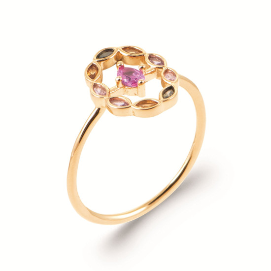 BAGUE PLAQUE OR