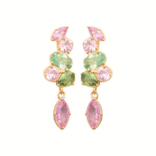 BOUCLES D'OREILLES PLAQUE OR