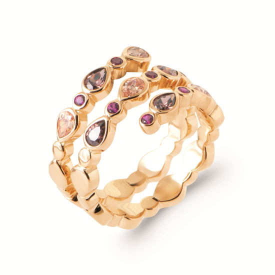 Bague Plaqué OR 750 3MIC