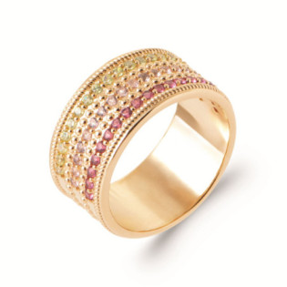 Bague Plaqué OR 750 3MIC