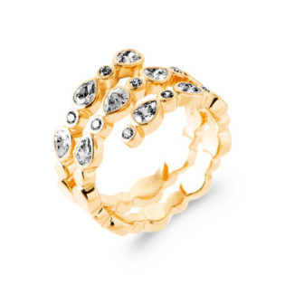 BAGUE PLAQUE OR