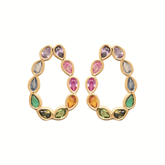 BOUCLES D OREILLES PLAQUE OR