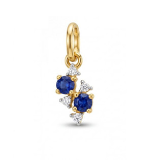 Pendentif Or Saphir Diamants