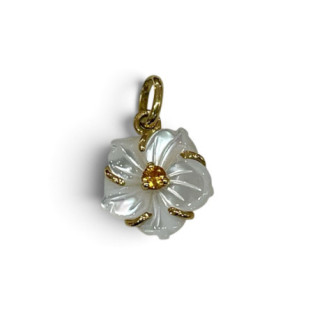 PENDENTIF OR ET NACRE