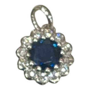 PENDENTIF SAPHIR ET DIAMANT