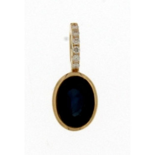 PENDENTIF SAPHIR ET DIAMANT