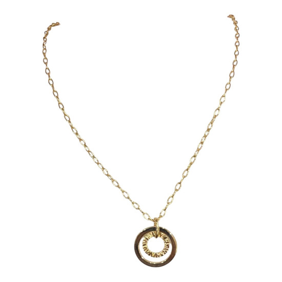 Collier motif cercle ajouré Or Jaune