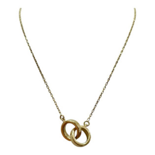 Collier deux anneaux entrelacés Or jaune