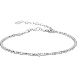 Bracelet Femme Argent Rhodié & Diamant