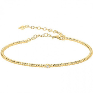 Bracelet « Précieuse Marine » en Plaqué Or et Diamant